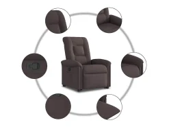 Poltrona Confortável | Poltrona reclinável elevatória tecido -escuro SHL992306^ Poltrona
