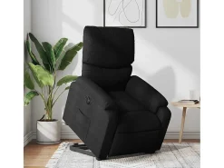 Poltrona| Poltrona Confortável | Poltrona reclinável elevatória elétrica tecido SHL695717 Preto