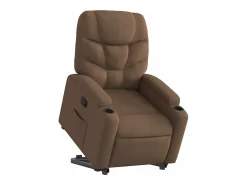 Poltrona| Poltrona Confortável | Poltrona reclinável elevatória tecido SHL581809 Castanho