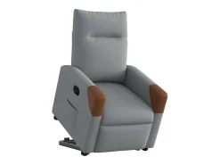 Poltrona| Poltrona Confortável | Poltrona reclinável elevatória tecido -claro SHL681954 Cinzento
