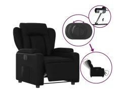 Poltrona* Poltrona Confortável | Poltrona reclinável elétrica couro artificial SHL471340 Preto