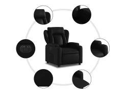 Poltrona* Poltrona Confortável | Poltrona reclinável elétrica couro artificial SHL471340 Preto