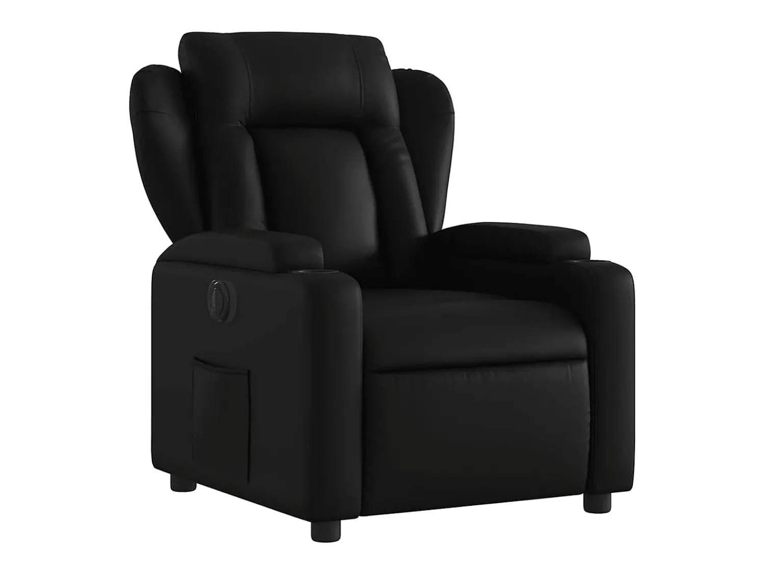 Poltrona* Poltrona Confortável | Poltrona reclinável elétrica couro artificial SHL471340 Preto