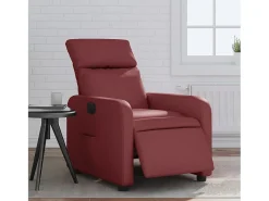 Poltrona| Poltrona Confortável | Poltrona reclinável elétrica couro artificial tinto SHL359414 Vermelho