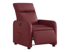 Poltrona| Poltrona Confortável | Poltrona reclinável elétrica couro artificial tinto SHL359414 Vermelho