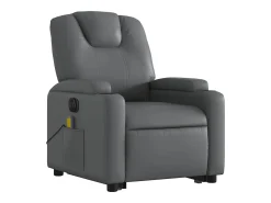 Poltrona* Poltrona Confortável | Poltrona reclinável elevatória elétrica couro artificial cinza SHL948503 Cinzento