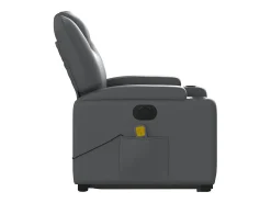 Poltrona* Poltrona Confortável | Poltrona reclinável elevatória elétrica couro artificial cinza SHL948503 Cinzento