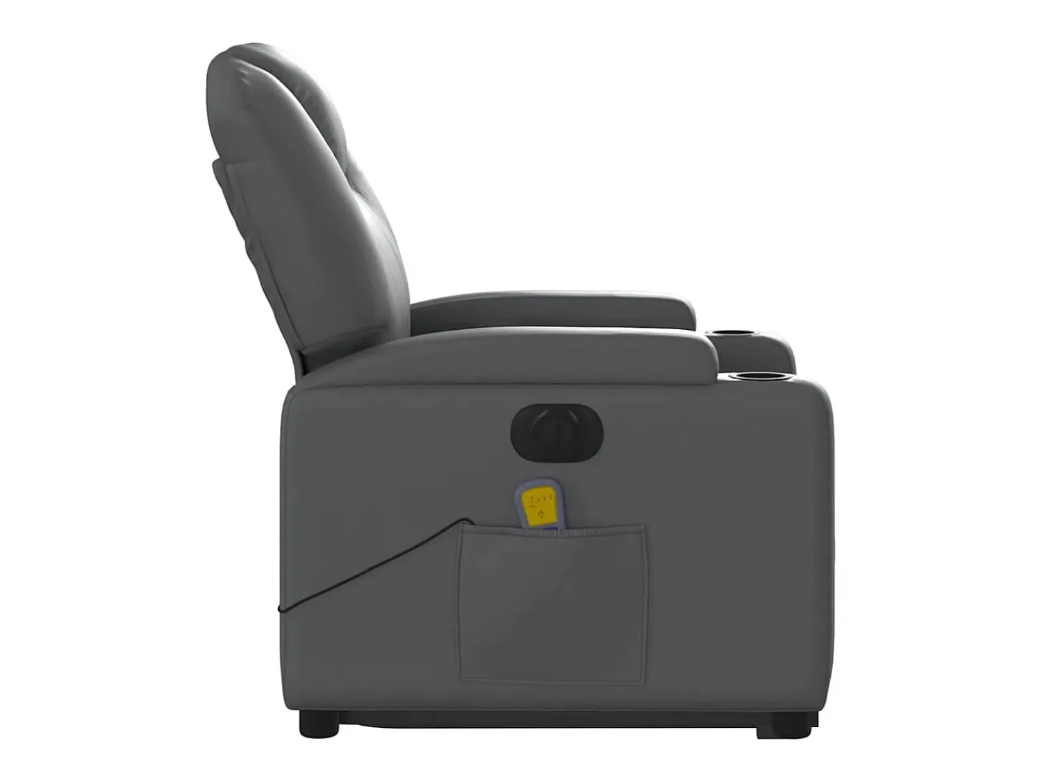 Poltrona* Poltrona Confortável | Poltrona reclinável elevatória elétrica couro artificial cinza SHL948503 Cinzento