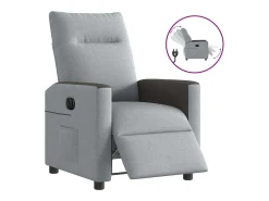Poltrona Confortável | Poltrona reclinável elétrica tecido -claro SHL528973^ Poltrona