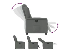 Poltrona* Poltrona Confortável | Poltrona reclinável elétrica tecido cinzento-escuro SHL303709 Cinza antracite