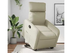Poltrona Confortável | Poltrona reclinável elevatória couro artificial cor SHL818712^ Poltrona