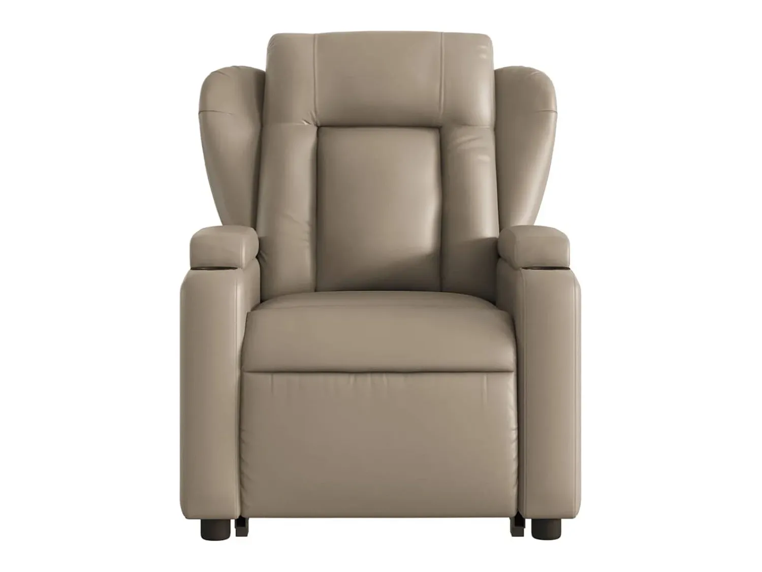 Poltrona| Poltrona Confortável | Poltrona reclinável elevatória couro artificial cor cappuccino SHL976380 Castanho