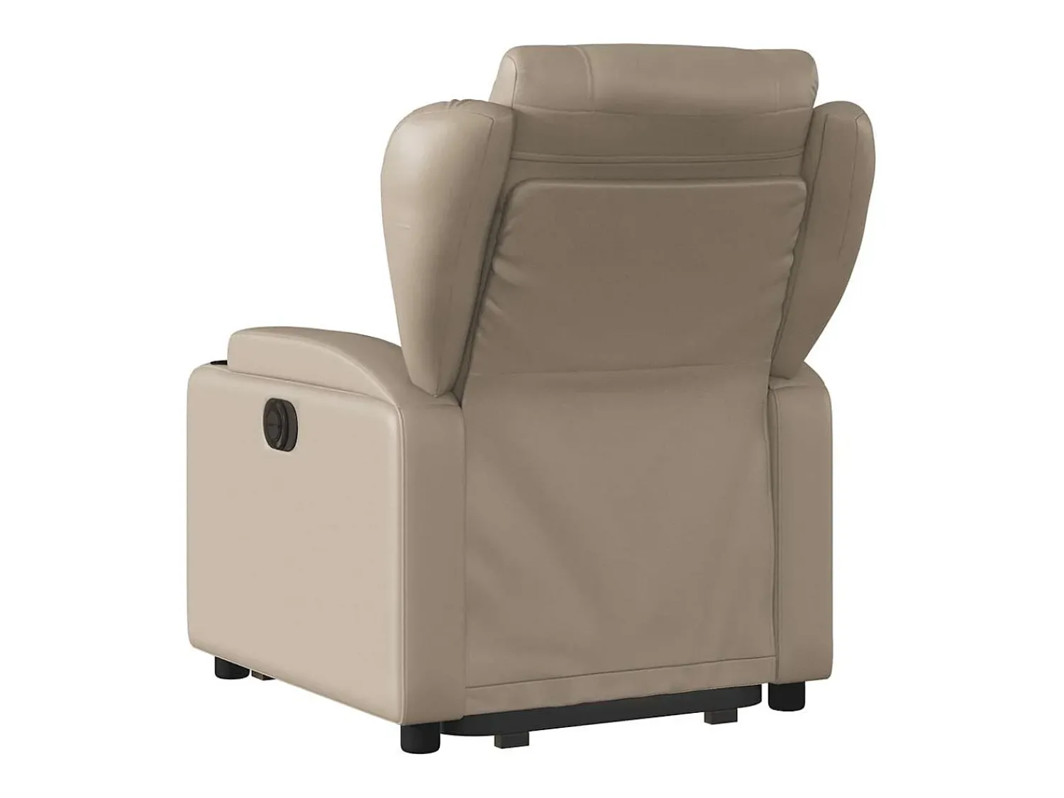 Poltrona| Poltrona Confortável | Poltrona reclinável elevatória couro artificial cor cappuccino SHL976380 Castanho