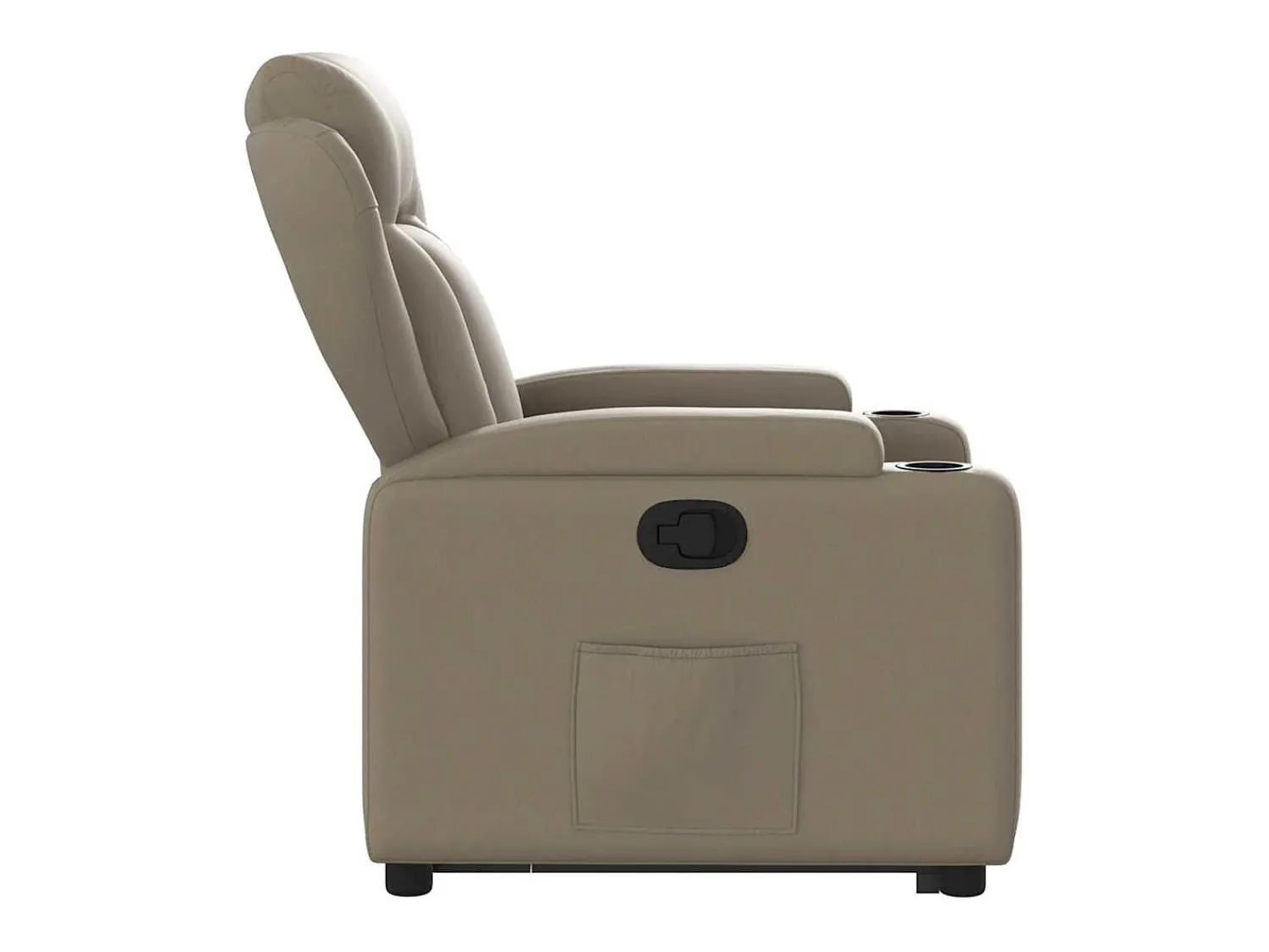 Poltrona| Poltrona Confortável | Poltrona reclinável elevatória couro artificial cor cappuccino SHL976380 Castanho