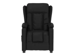 New Poltrona Confortável | Poltrona reclinável elétrica couro artificial SHL845616 Preto