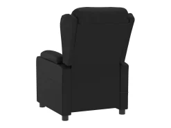 New Poltrona Confortável | Poltrona reclinável elétrica couro artificial SHL845616 Preto