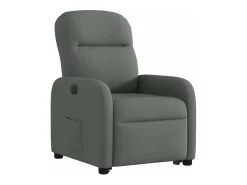 Poltrona Confortável | Poltrona reclinável elevatória elétrica tecido cinzento-escuro SHL578940^ Poltrona