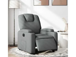 Hot Poltrona Confortável | Poltrona reclinável elétrica tecido cinzento-escuro SHL672699 Cinza antracite
