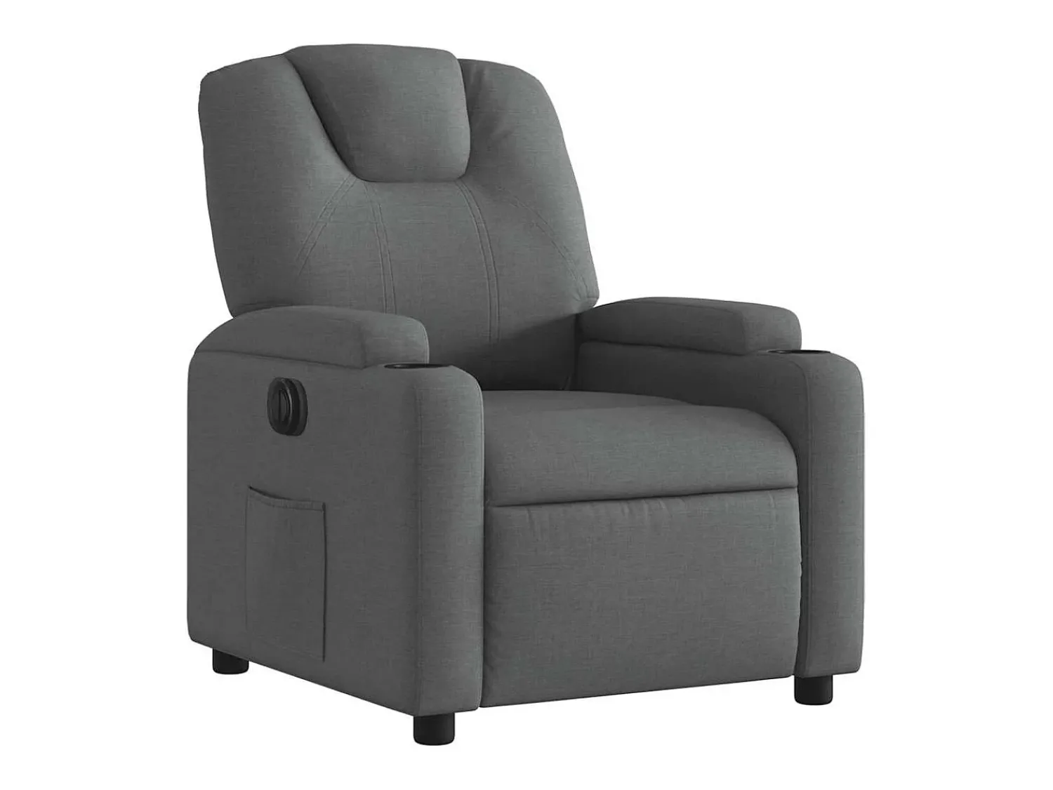 Hot Poltrona Confortável | Poltrona reclinável elétrica tecido cinzento-escuro SHL672699 Cinza antracite