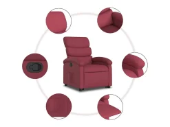 Poltrona Confortável | Poltrona reclinável elevatória tecido tinto SHL995961^ Poltrona