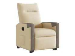 Poltrona* Poltrona Confortável | Poltrona reclinável elevatória elétrica tecido cor SHL776034 Creme