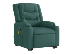 Hot Poltrona Confortável | Poltrona reclinável elevatória de massagens tecido verde-escuro SHL892494 Verde pinho