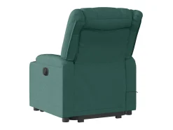 Hot Poltrona Confortável | Poltrona reclinável elevatória de massagens tecido verde-escuro SHL892494 Verde pinho