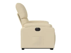 Sale Poltrona Confortável | Poltrona reclinável elevatória elétrica tecido cor SHL298009 Creme