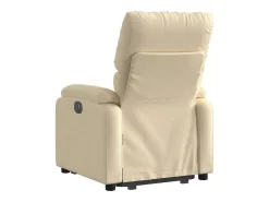 Sale Poltrona Confortável | Poltrona reclinável elevatória elétrica tecido cor SHL298009 Creme