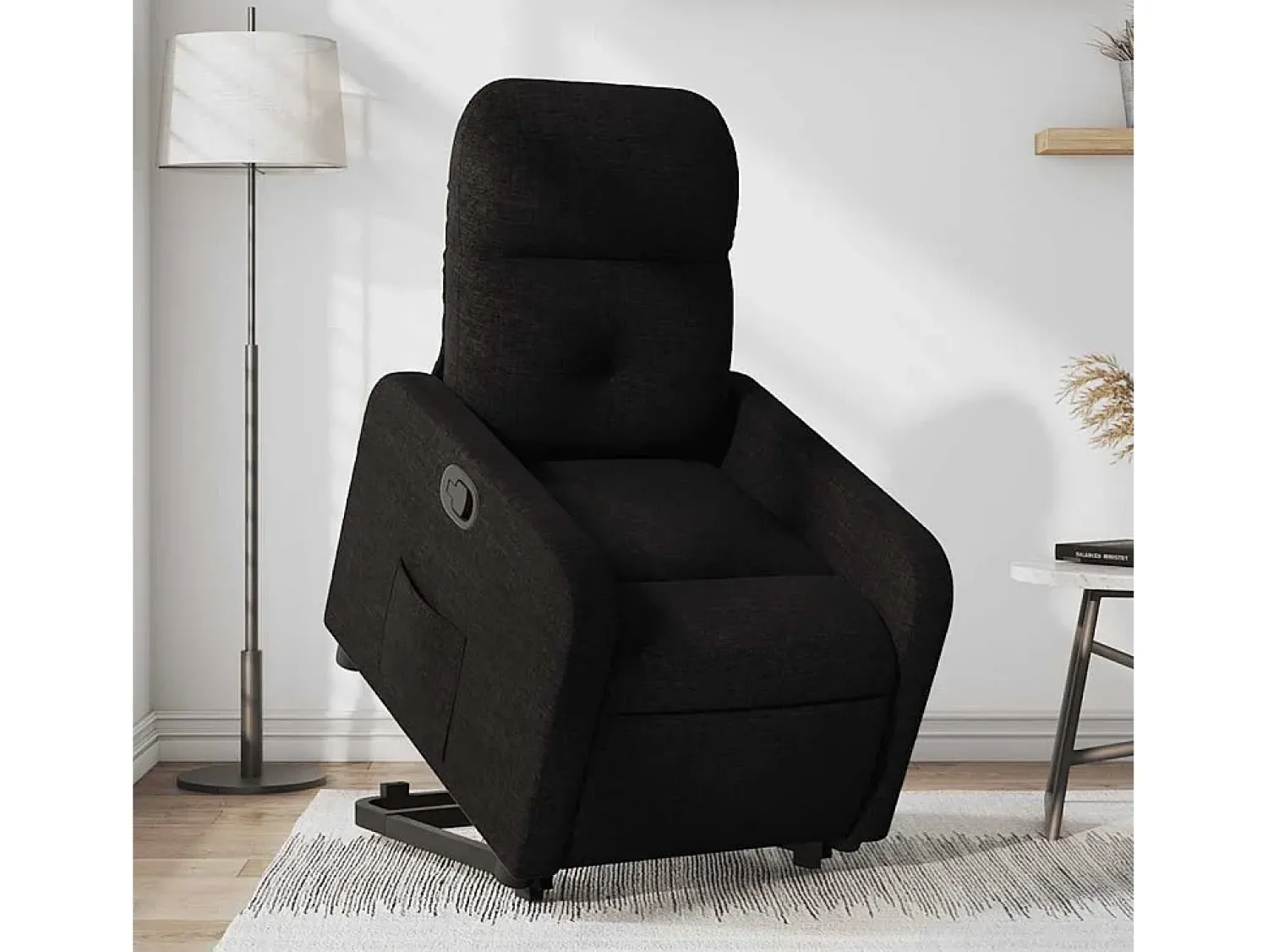 Poltrona* Poltrona Confortável | Poltrona reclinável elevatória tecido SHL25017 Preto