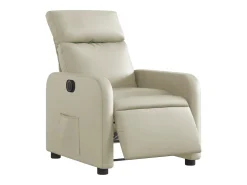 Poltrona* Poltrona Confortável | Poltrona reclinável elétrica couro artificial cor SHL209967 Creme