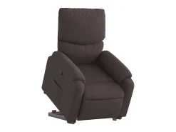 Poltrona| Poltrona Confortável | Poltrona reclinável elevatória tecido -escuro SHL67156 Castanho