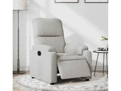 Poltrona* Poltrona Confortável | Poltrona reclinável elétrica tecido de microfibra cinza-claro SHL883788 Cinzento
