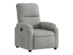 Poltrona* Poltrona Confortável | Poltrona reclinável elétrica tecido de microfibra cinza-claro SHL883788 Cinzento