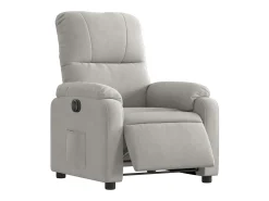 Poltrona* Poltrona Confortável | Poltrona reclinável elétrica tecido de microfibra cinza-claro SHL883788 Cinzento