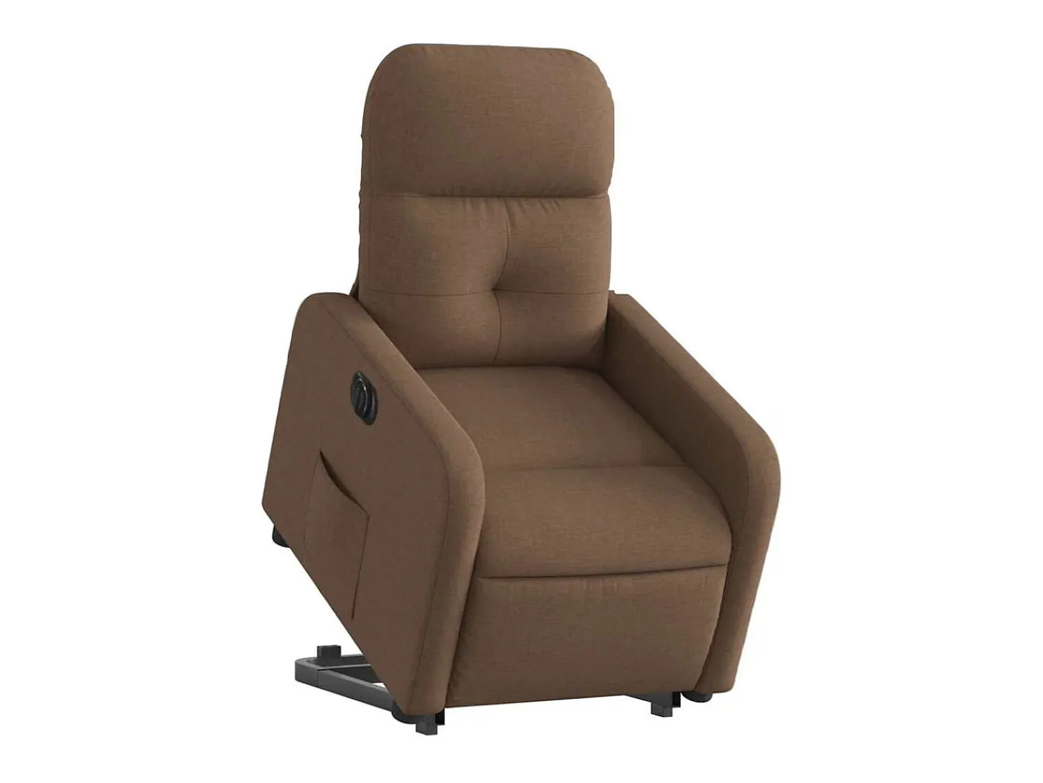 Discount Poltrona Confortável | Poltrona reclinável elevatória elétrica tecido SHL520794 Castanho