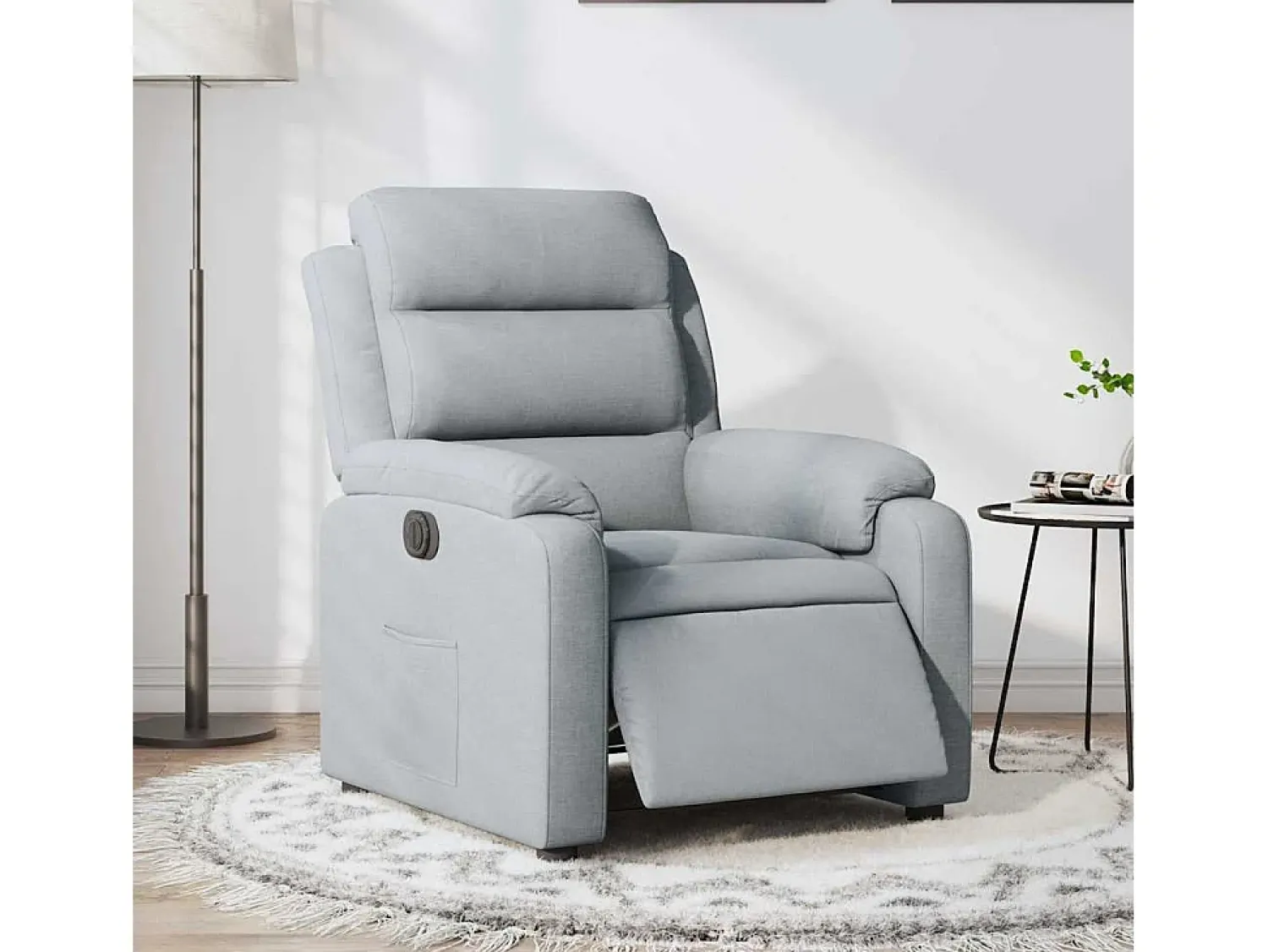 Poltrona* Poltrona Confortável | Poltrona reclinável elétrica tecido -claro SHL686815 Cinzento