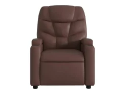 Poltrona* Poltrona Confortável | Poltrona reclinável elétrica couro artificial SHL468172 Castanho