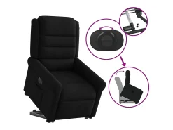 Poltrona* Poltrona Confortável | Poltrona reclinável elevatória elétrica tecido SHL744129 Preto