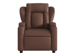Poltrona* Poltrona Confortável | Poltrona reclinável elétrica couro artificial SHL594333 Castanho