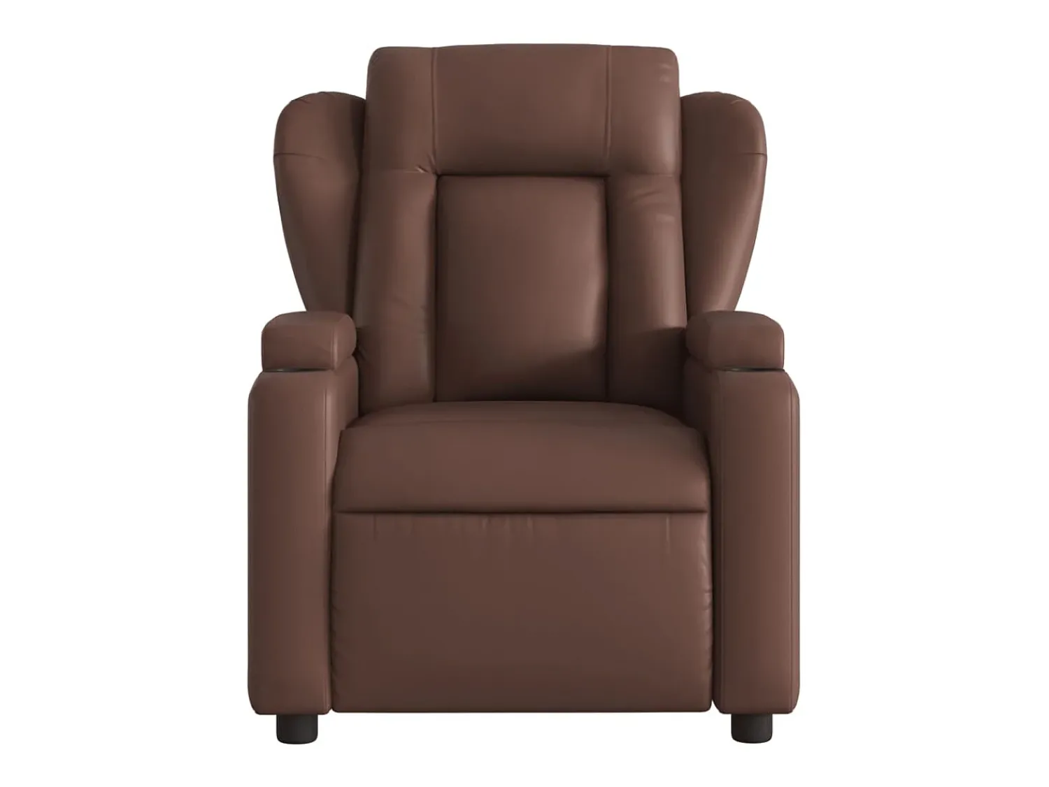 Poltrona* Poltrona Confortável | Poltrona reclinável elétrica couro artificial SHL594333 Castanho