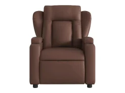 Poltrona* Poltrona Confortável | Poltrona reclinável elétrica couro artificial SHL594333 Castanho
