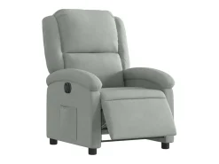 Poltrona| Poltrona Confortável | Poltrona reclinável elétrica veludo -claro SHL154118 Cinzento
