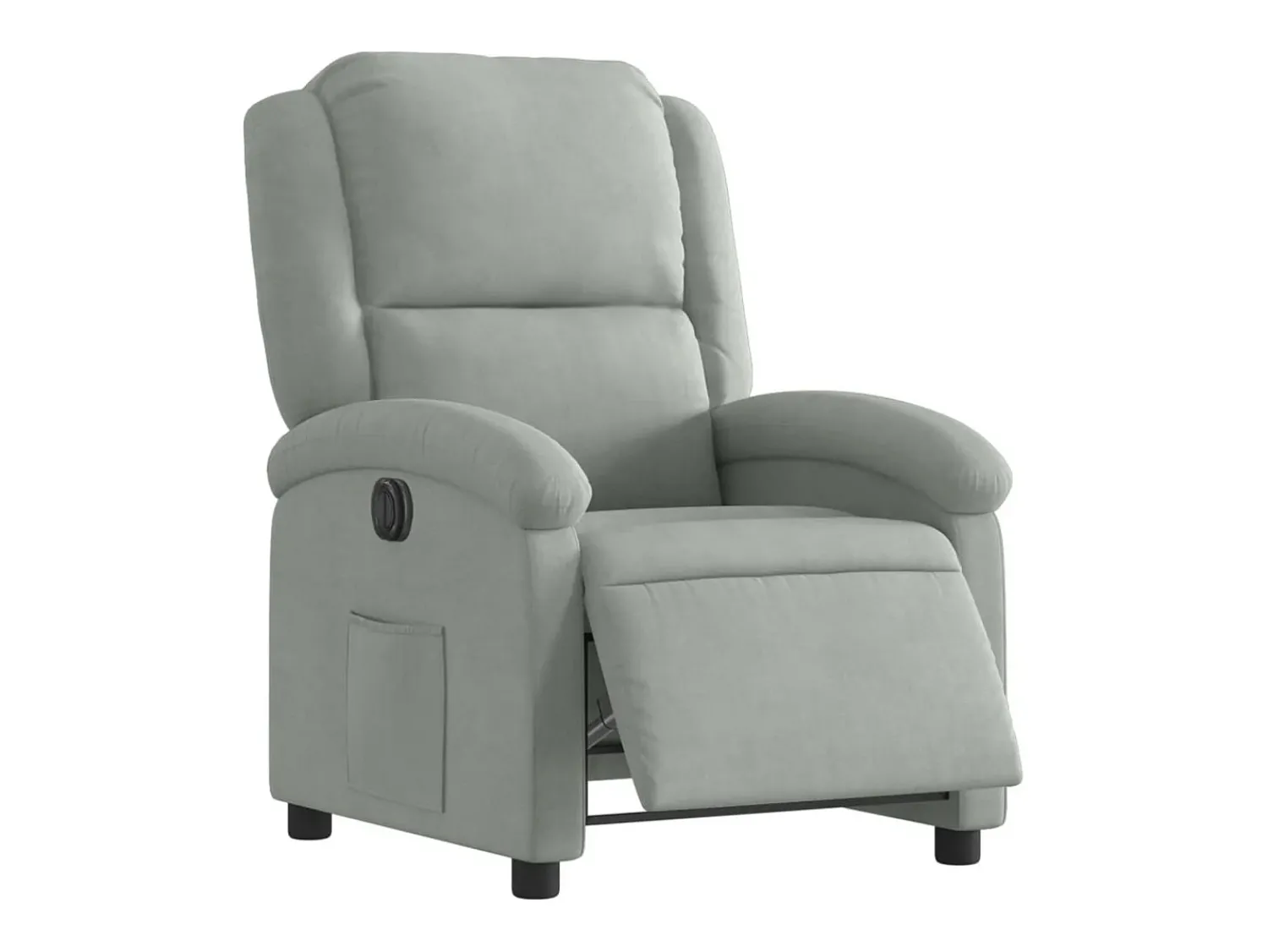 Poltrona| Poltrona Confortável | Poltrona reclinável elétrica veludo -claro SHL154118 Cinzento
