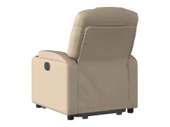 Sale Poltrona Confortável | Poltrona reclinável elevatória couro artificial cor cappuccino SHL512300 Castanho