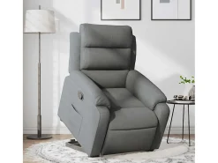 Poltrona| Poltrona Confortável | Poltrona reclinável elevatória tecido cinzento-escuro SHL202875 Cinza antracite