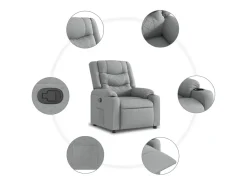 Poltrona Confortável | Poltrona reclinável elevatória tecido -claro SHL350806^ Poltrona