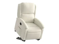Poltrona| Poltrona Confortável | Poltrona reclinável elevatória veludo cor SHL58325 Creme