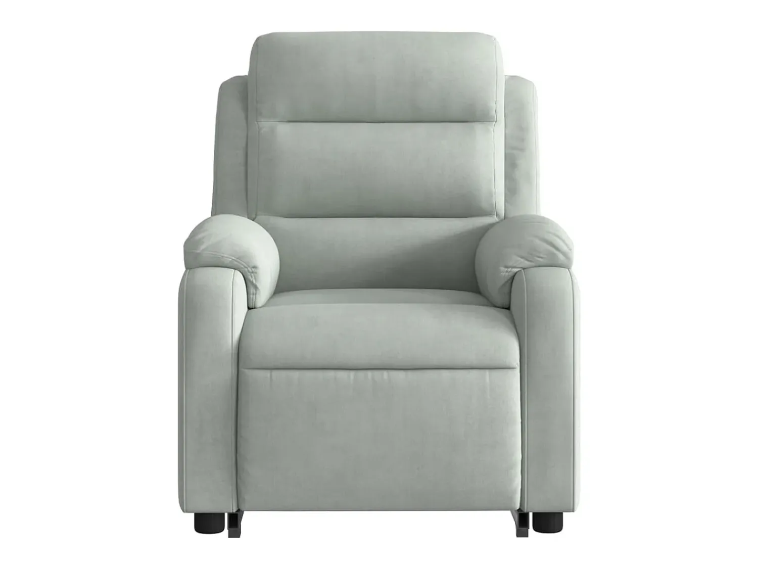 Poltrona Confortável | Poltrona reclinável elevatória veludo cinza-claro SHL858742^ Poltrona