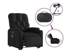 Poltrona* Poltrona Confortável | Poltrona reclinável elevatória elétrica couro artificial SHL336228 Preto